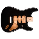 Fender Deluxe Strat Body, Elzenhout, Zwart
