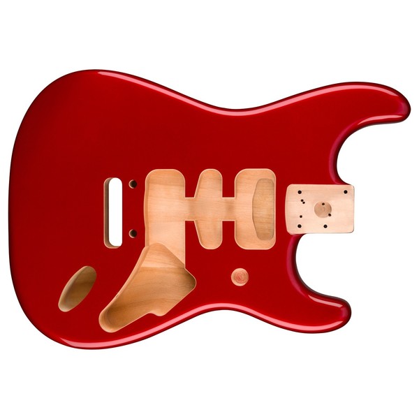 Fender Deluxe Alder Strat Body, Candy Apple Red - main