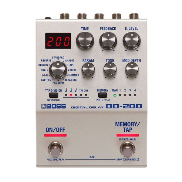 Boss DD-200 Delay Pedal with MIDI Connection Cable at Gear4music