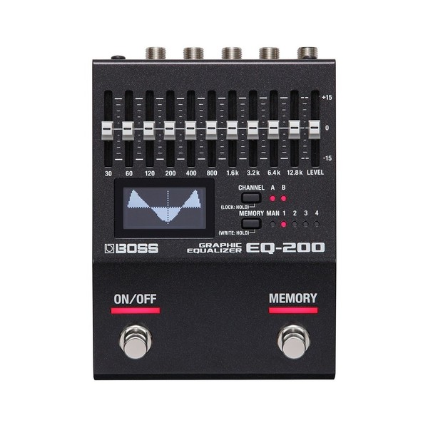 Boss EQ-200 Graphic Equalizer Pedal with MIDI Connection Cable - pedal