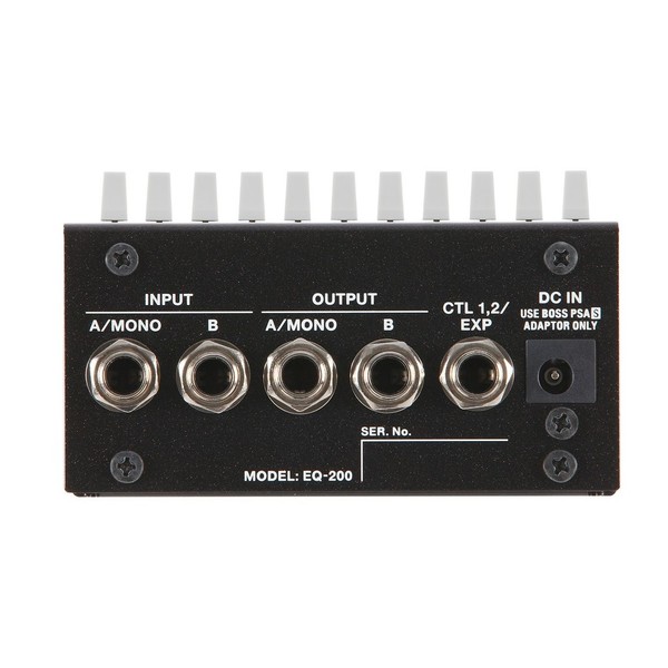 Boss EQ-200 Graphic Equalizer Pedal with MIDI Connection Cable - pedal back