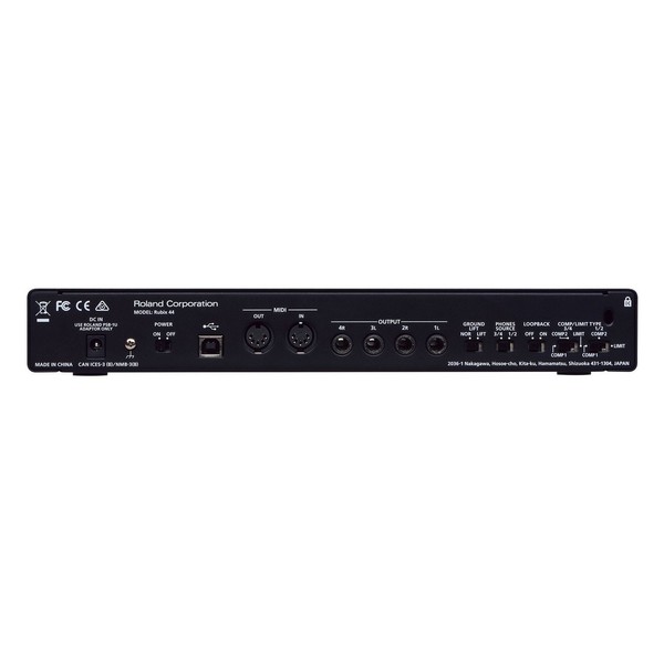 Rubix44 Audio Interface - Rear