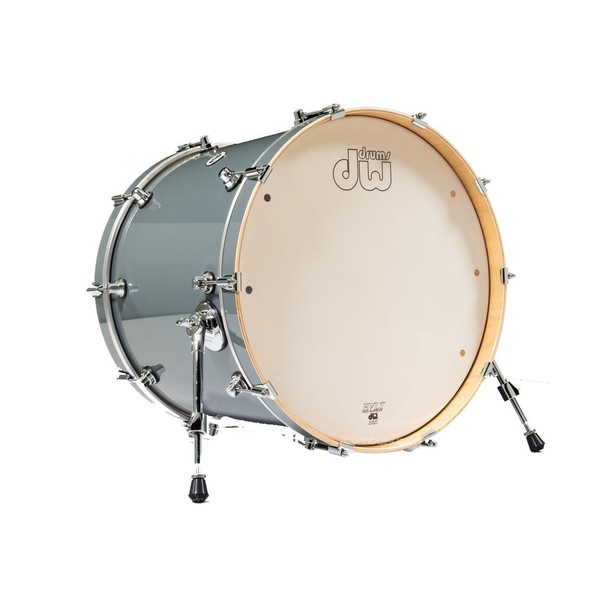 DW Drums Design Series 22 x 18'' Bass Drum, Grey Steel