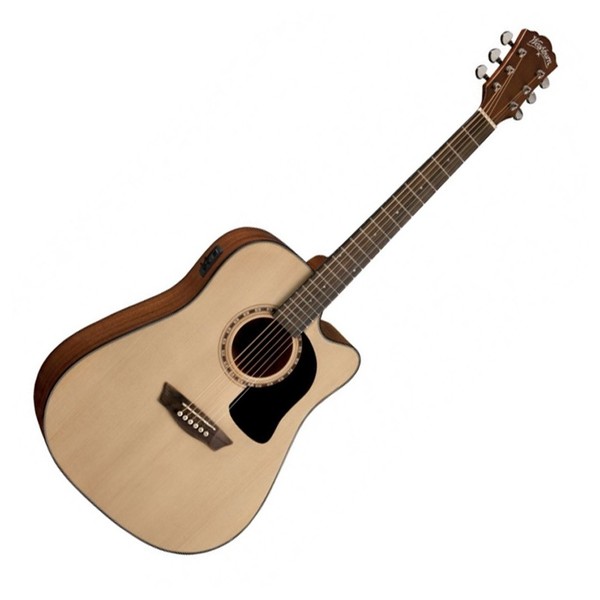 Washburn AD5CE Apprentice Dreadnought Electro Acoustic, Natural - Front View