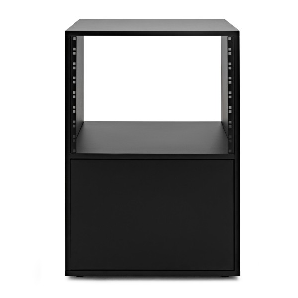 modul 3-Tier Pro Audio Studio Desk with 8U Rack Cabinet, Black