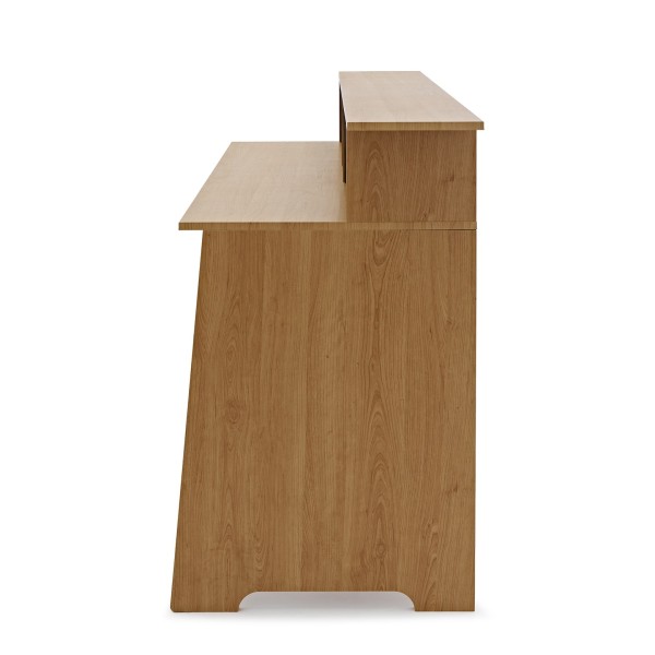 modul 3-Tier Pro Audio Studio Desk with 8U Rack Cabinet, Natural