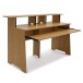 modul 3-Tier Pro Audio Studio Desk with 8U Rack Cabinet, Natural
