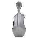 Hidersine Polycarbonate Cello Case, Brushed Silver