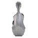 Hidersine Polycarbonate Cello Case, Brushed Silver