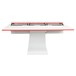 Zaor Vela R Studio Desk with LED Strip, White Gloss - Front