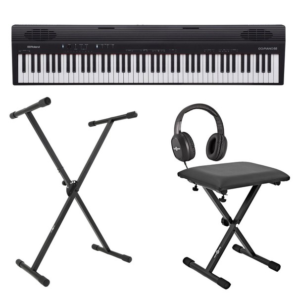 Roland Go:Piano 88 Key Digital Piano with Stand, Stool and Headphones