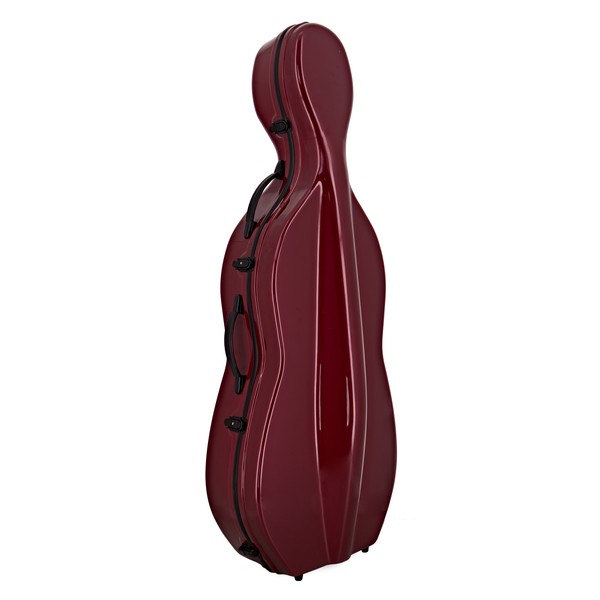 Hidersine Fibreglass Cello Case, Wine Red