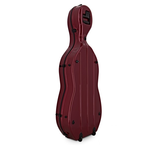 Hidersine Fibreglass Cello Case, Wine Red