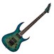 BC Rich Shredzilla Prophecy Archtop EverTune, Cyan Blue Burl