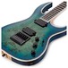 BC Rich Shredzilla Prophecy Archtop EverTune, Cyan Blue Burl