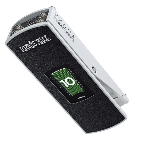 Ernie Ball VPJR Tuner Pedal, White - Angle View