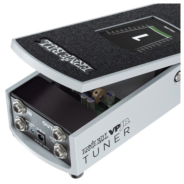 Ernie Ball VPJR Tuner Pedal, White - Close Up View
