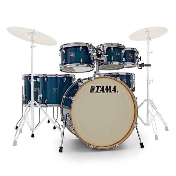 Tama Superstar Classic Exotix 22" 7pc, Gloss Sapphire Lacebark Pine