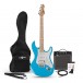 LA Select E-Gitarre HSS, Sky Blue, im Paket mit Verstärker