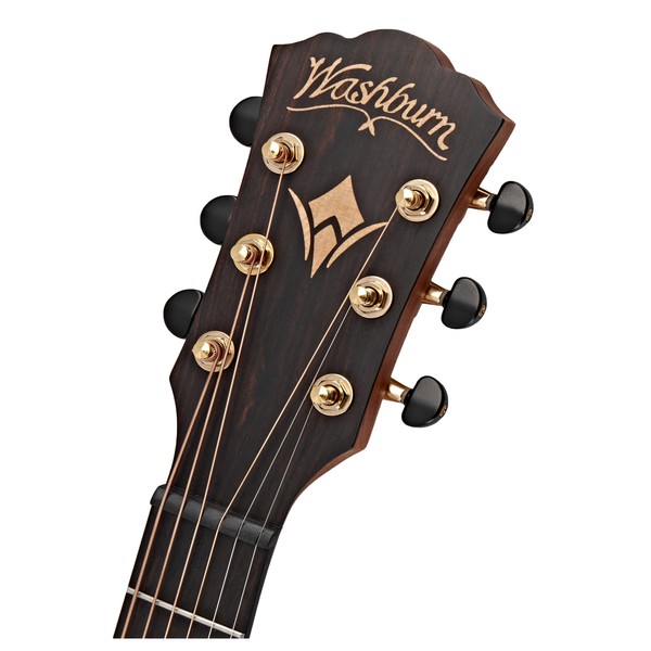 Washburn G-MINI Mahogany Comfort Acoustic, Natural - Headstock View