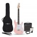 Guitarra Eléctrica LA + Pack com Amplificador 10W, Rosa