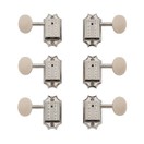 Gibson PMMH-060 Deluxe White Button Tuner Set, Vintage Nickel