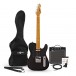 Knoxville Guitarra Eléctrica + Amplificador de 15 W, Negro