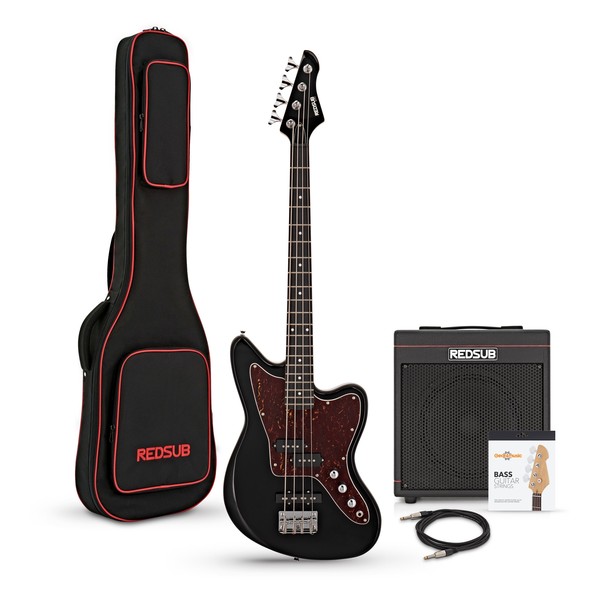 edSub SFS Short Scale Bass and BA-30 Amp Bundle, Jet Black