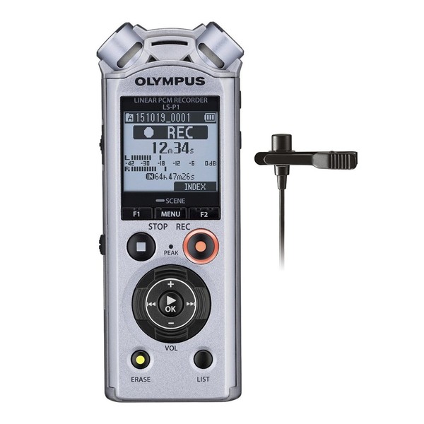 Olympus LS-P1 Lavalier Kit - Front with mic