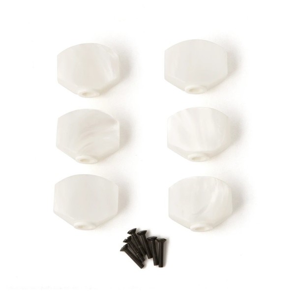 PRS Phase III Tuner Buttons Set of 6, Pearloid w/ Black Screws