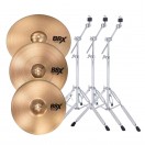 Sabian B8X Crash Set with Stands