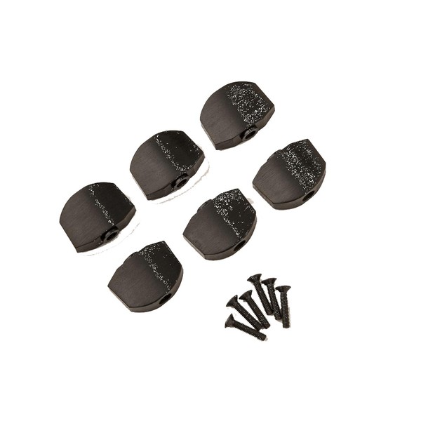 PRS Phase III Tuner Buttons Set of 6, Ebony, w/ Black Screws