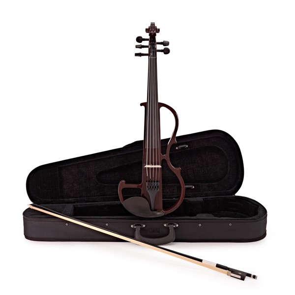 5 String Electric Violin by Gear4music, Trans Red