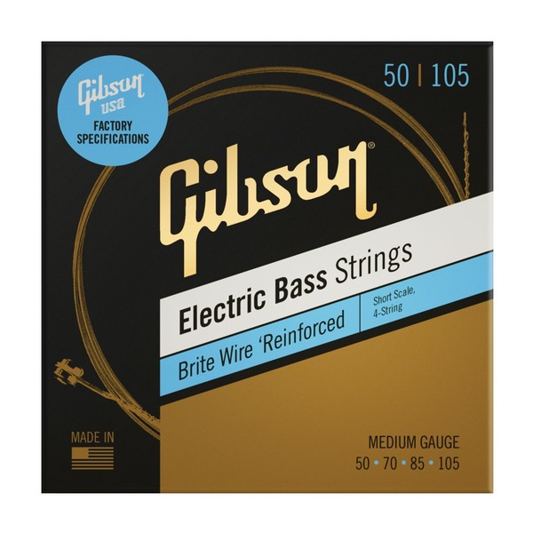 Gibson Brite Wire Short Scale Medium Bass Strings, 50-105 - Main