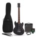 Brooklyn Elektrisk Gitar + 15W Forsterkerpakke, Svart