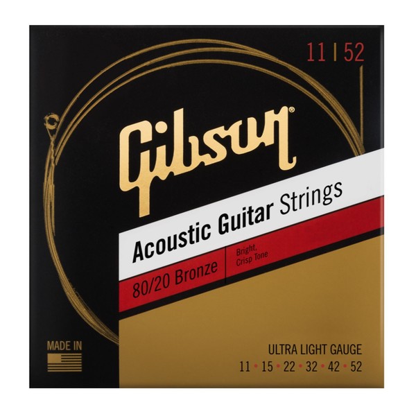 Gibson 80/20 Bronze Ultra-Light Acoustic Strings, 11-52 - Main