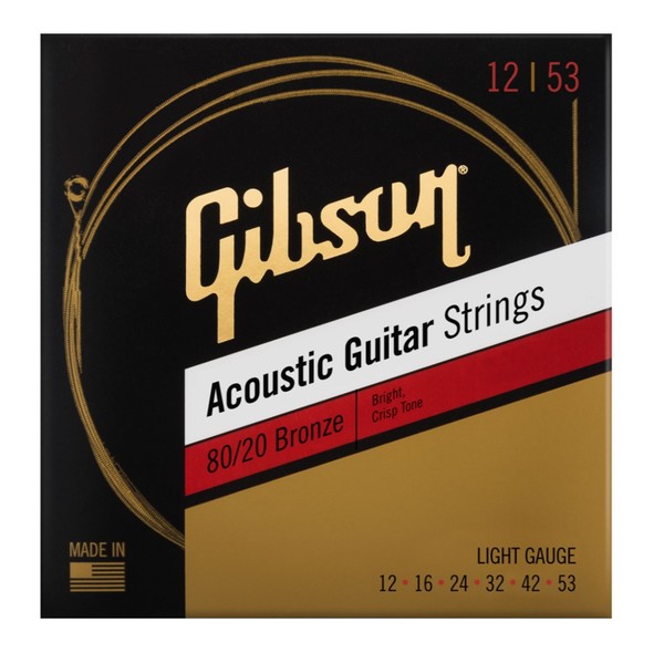 Gibson 80/20 Bronze Light Acoustic Strings, 12-53 - Main