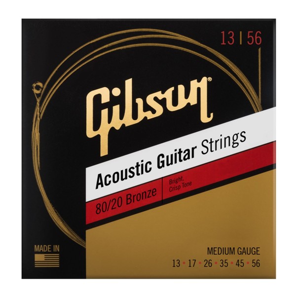 Gibson 80/20 Bronze Medium Acoustic Strings, 13-56 - Main