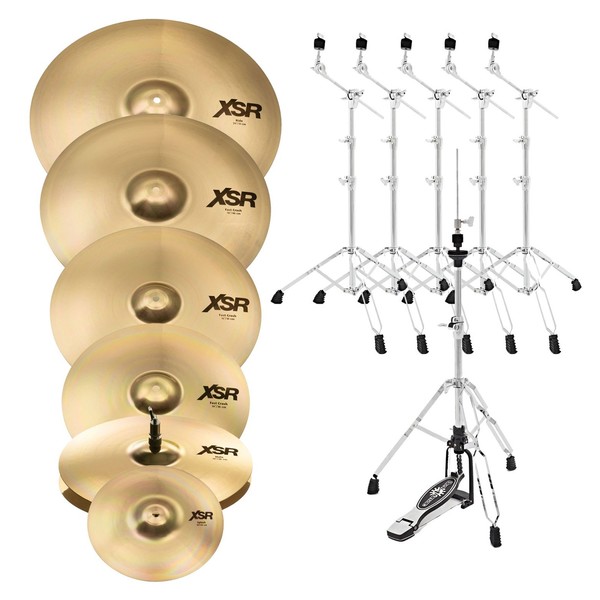 Sabian XSR 6 Piece Super Cymbal Box Set with Stands