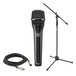 Electro-Voice RE420 Vocal Condenser Microphone With Stand and Cable, Full Pack Front