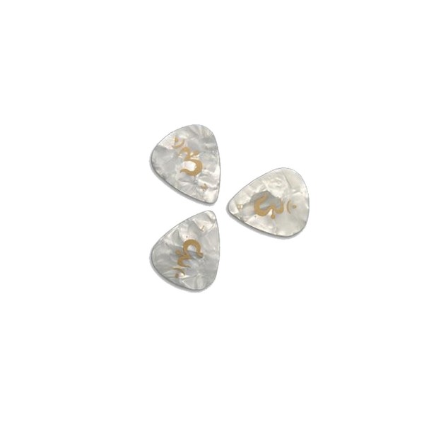 PRS Celluloid White Pearloid Heavy Picks, Pack of 12