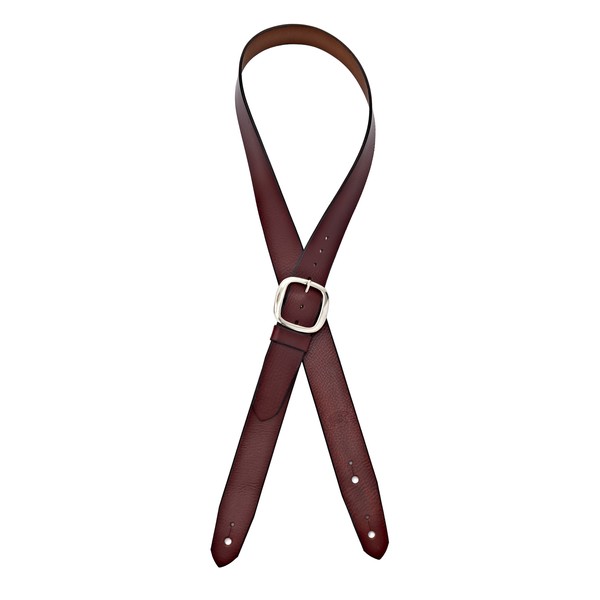 Bear Straps Basic Guitar Strap, Red w/ Nickel Buckle