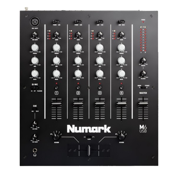 Numark M6 Professional USB DJ Mixer - Top