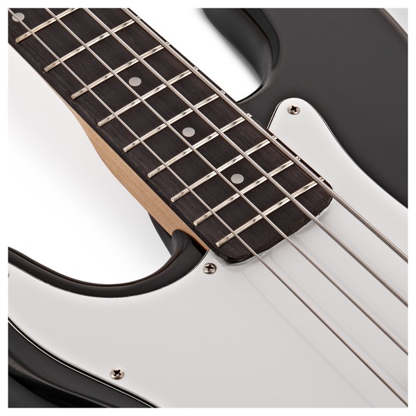 LA Left Handed Bass Guitar Black, 15W Bass Amp Pack