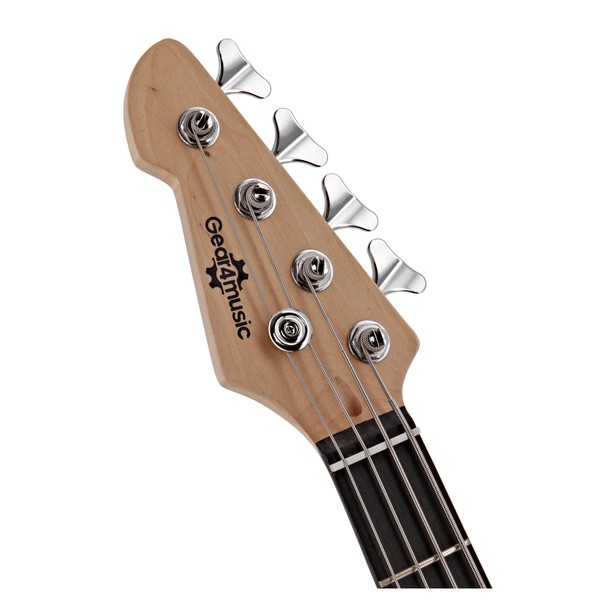 LA Left Handed Bass Guitar Black, 15W Bass Amp Pack