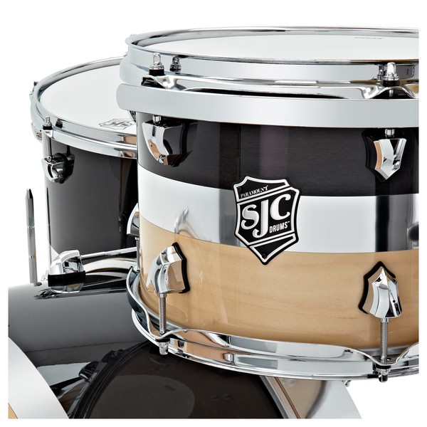 SJC Paramount 22'' 3pc Kit, Tuxedo Silver, Chrome Hardware