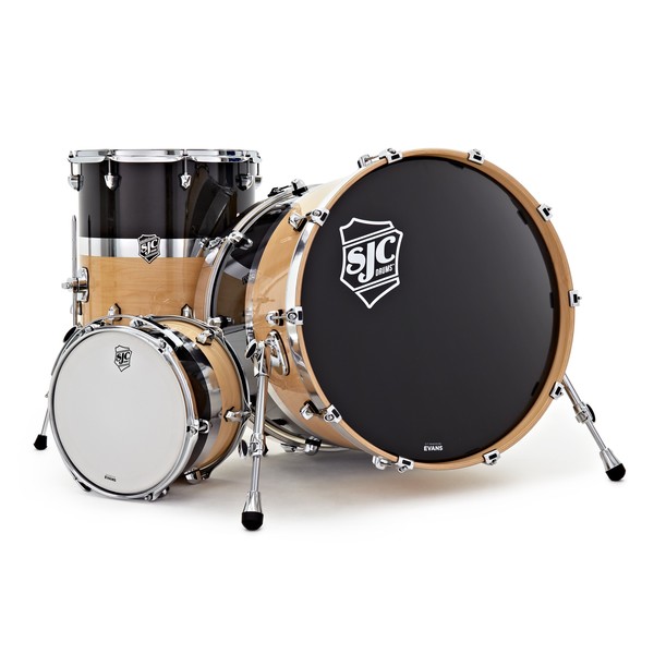 SJC Paramount 22'' 3pc Kit, Tuxedo Silver, Chrome Hardware