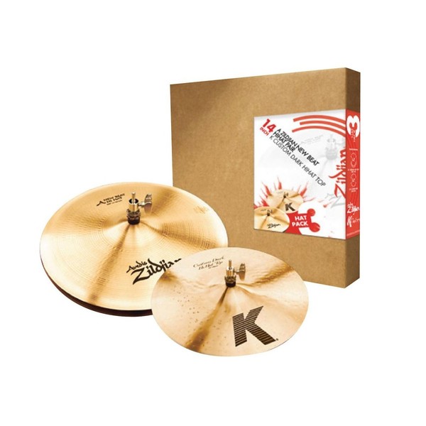 Zildjian 3 Hat Pack w/14'' New Beat Pair & K Custom 14'' Top