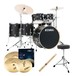Tama Imperialstar 6pc Kit w/Stool, sticks and Cymbals, Black Oak