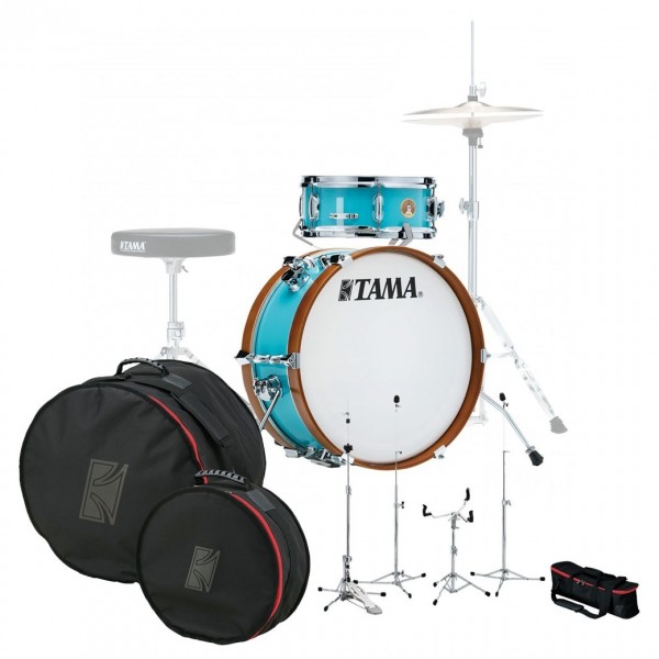 Tama Club Jam Mini Gig Pack w/Hardware and Bags, Aqua Blue